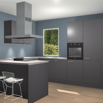 Onyxygrijze keuken Kalisz 57791
