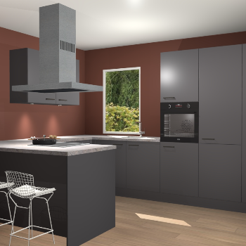 Onyxygrijze keuken Kalisz 57794