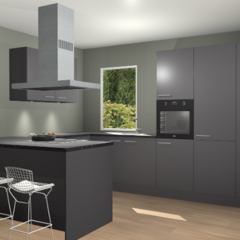 Onyxygrijze keuken Kalisz 57796