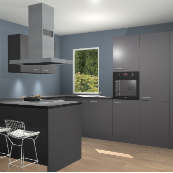 Onyxygrijze keuken Kalisz 57797