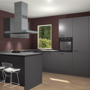 Onyxygrijze keuken Kalisz 57799