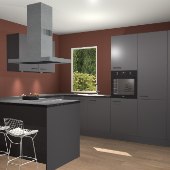 Onyxygrijze keuken Kalisz 57801