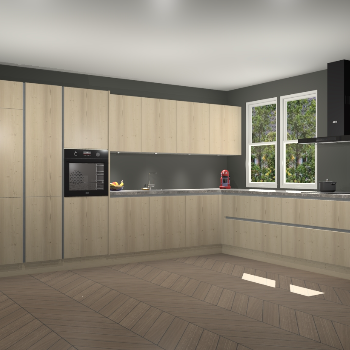 Vuren greeploze keuken Opole 58482