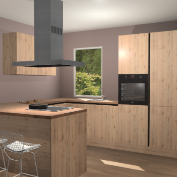 Madera Natuur greeploze  keuken Kalisz 57827