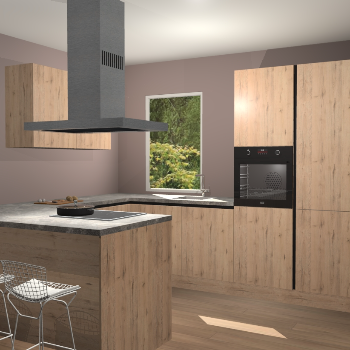 Madera Natuur greeploze  keuken Kalisz 57937