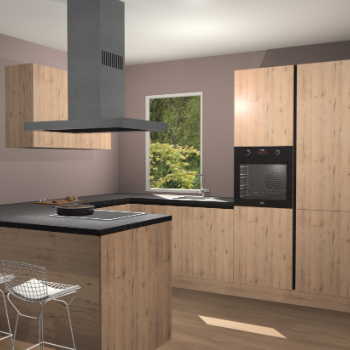 Madera Natuur greeploze  keuken Kalisz 57964