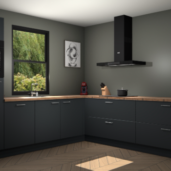 Onyxgrijze keuken Lublin 62802