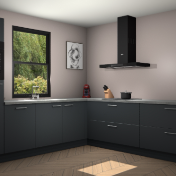 Onyxgrijze keuken Lublin 62847