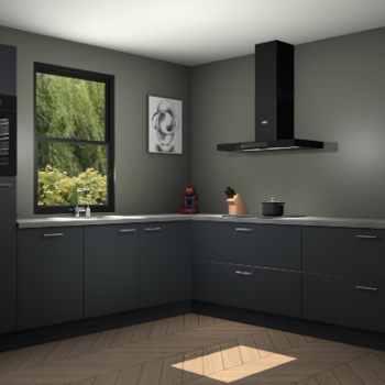 Onyxgrijze keuken Lublin 62848