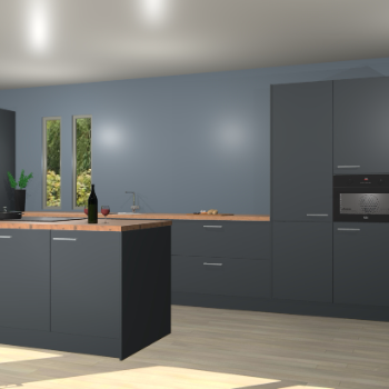 Onyxgrijze keuken Krakor 76017
