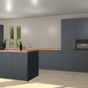 Onyxgrijze keuken Krakor 76037
