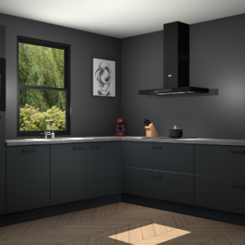 Onyxgrijze keuken Lublin 62851