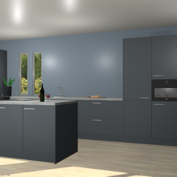 Onyxgrijze keuken Krakor 76170