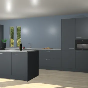 Onyxgrijze keuken Krakor 76170