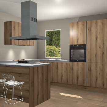 Goud Eiken greeploze keuken Kalisz 58247