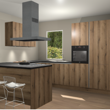 Goud Eiken greeploze keuken Kalisz 58267