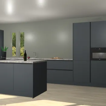 Onyxgrijze greeploze keuken Krakor 76313
