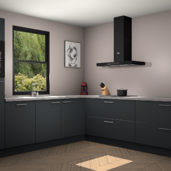 Onyxgrijze keuken Lublin 62963