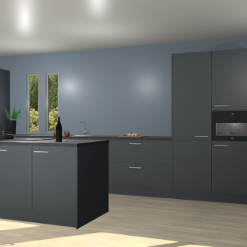 Onyxgrijze keuken Krakor 76342