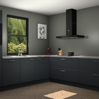 Onyxgrijze keuken Lublin 62964