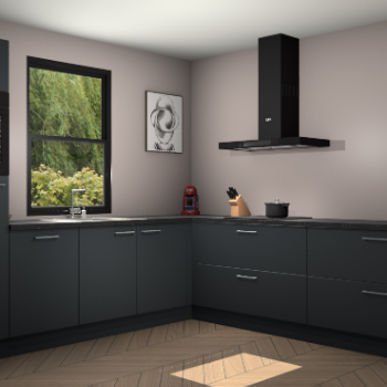 Onyxgrijze keuken Lublin 62985