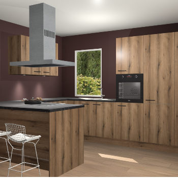 Goud Eiken keuken Kalisz 58337