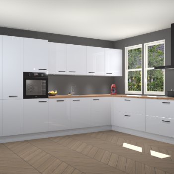 Sneeuwwitte hoogglans keuken Opole 58758