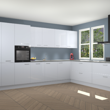 Sneeuwwitte hoogglans keuken Opole 59005