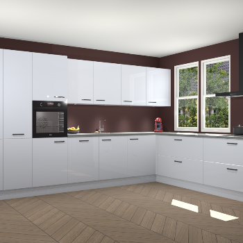 Sneeuwwitte hoogglans keuken Opole 59026