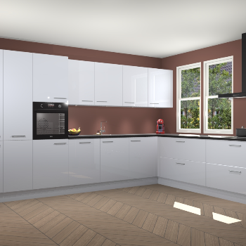 Sneeuwwitte hoogglans keuken Opole 59001