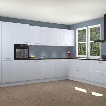 Sneeuwwitte hoogglans keuken Opole 59006