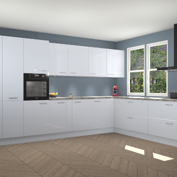 Sneeuwwitte hoogglans keuken Opole 59008