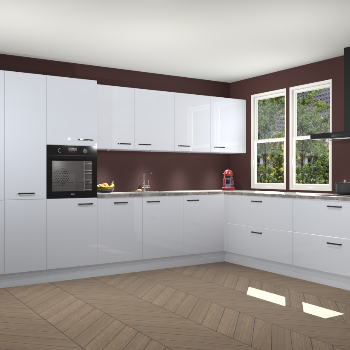 Sneeuwwitte hoogglans keuken Opole 59028
