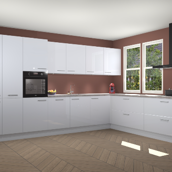 Sneeuwwitte hoogglans keuken Opole 59003