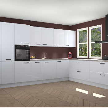 Sneeuwwitte hoogglans keuken Opole 59029