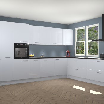 Sneeuwwitte hoogglans keuken Opole 59011