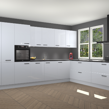 Sneeuwwitte hoogglans keuken Opole 59025