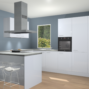 Sneeuwwitte hoogglans keuken Kalisz 58457