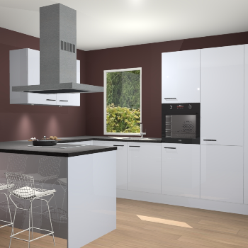 Sneeuwwitte hoogglans keuken Kalisz 58509