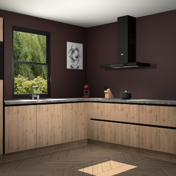 Madera Natuur greeploze keuken Lublin 63056
