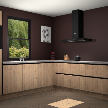 Madera Natuur greeploze keuken Lublin 63069