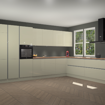 Magnolia hoogglans greeploze keuken Opole 59337