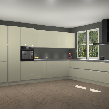 Magnolia hoogglans greeploze keuken Opole 59861