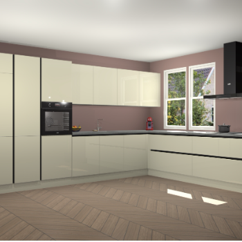 Magnolia hoogglans greeploze keuken Opole 59876