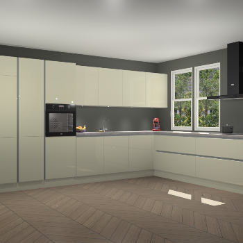 Magnolia hoogglans greeploze keuken Opole 59864