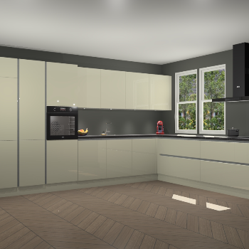 Magnolia hoogglans greeploze keuken Opole 59865