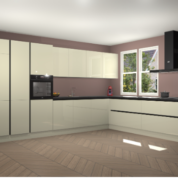 Magnolia hoogglans greeploze keuken Opole 59880