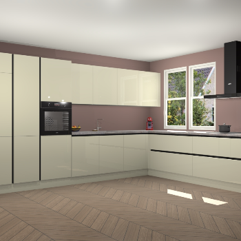 Magnolia hoogglans greeploze keuken Opole 59879