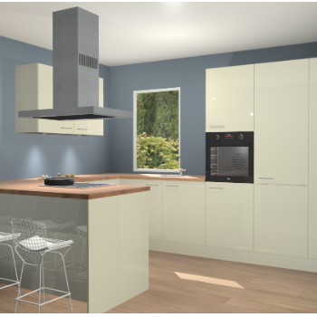 Magnolia hoogglans keuken Kalisz 58696