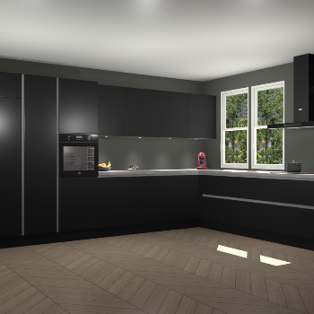 Zwarte greeploze keuken Opole 60645